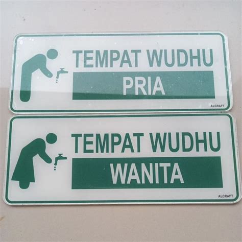 Jual Sign Board Akrilik Wudhu Pria Ataupun Wanita Shopee Indonesia