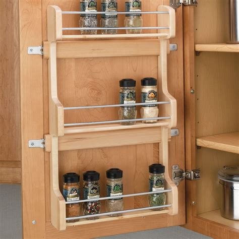 Rev A Shelf Kitchen Cabinet Door Mounted 3 Shelf Storage Spice Rack