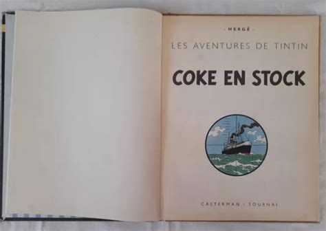 LES AVENTURES DE Tintin Coke En Stock Hergé 1958 Casterman Dos