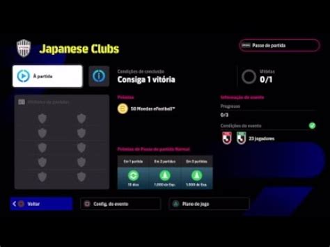 Efootball 2024 Jogando O Japanese Clubs Ganhando Moedas YouTube