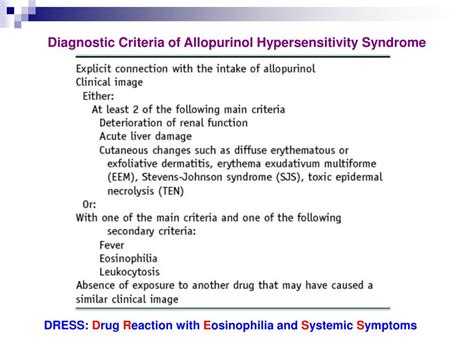 Ppt Allopurinol Induced Drug Hypersensitivity Syndrome Powerpoint