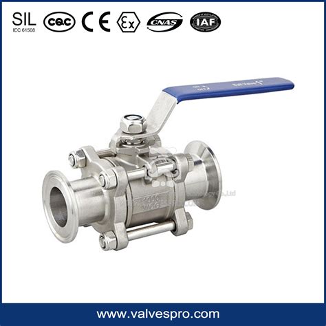 Q84f Ball Valve 3PC Tri Clamp Ball Valve 1000wog China Clamp Type