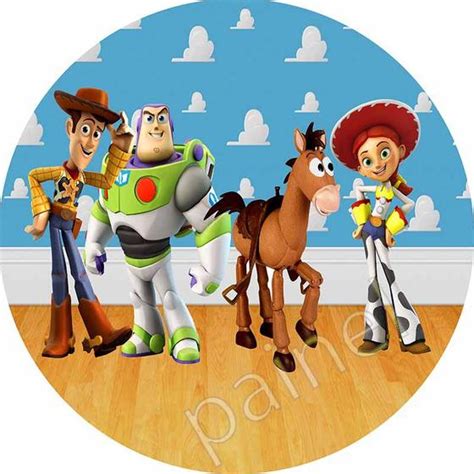 Painel 3D Toy Story Tecido Sublimado Redondo Malha BemChique Painel