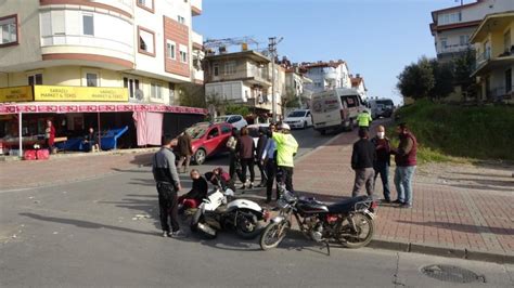 Antalya da hurda motosikletiyle kaza izlerken polise yakalandı