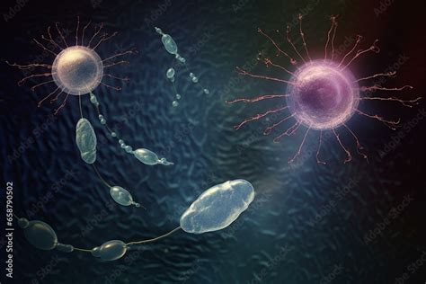 Illustration depicting the process of prophase with chromosomes and ...