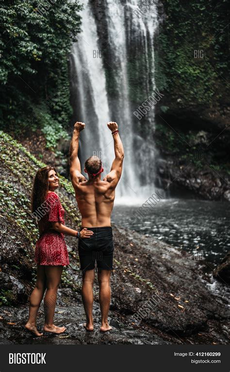 Couple Waterfall Rear Image And Photo Free Trial Bigstock