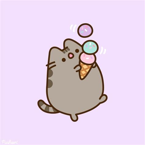 Pusheen Ice Cream in 2022 | Pusheen plush, Pusheen, Kawaii background