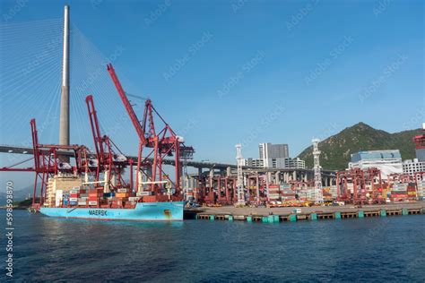 Hong Kong China Maersk Owned Cargo Container Ship Nakskov Maersk