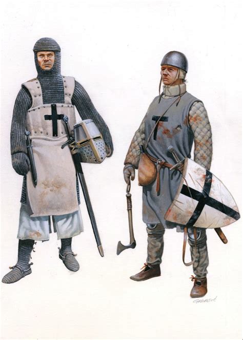 Teutonic Knight And Sergeant Brother Crusader Knight Medieval Knight