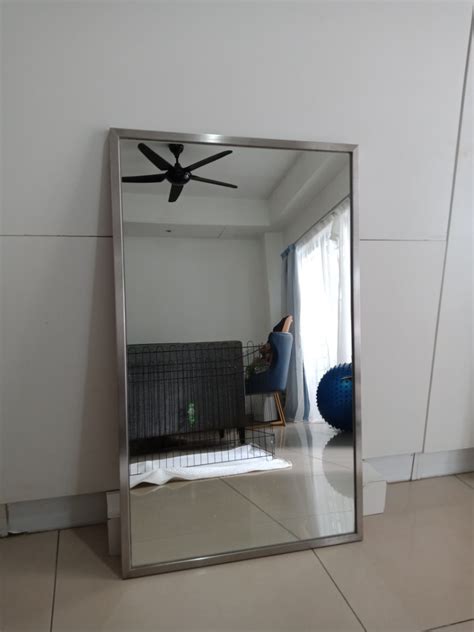 Stainless Steel Frame Mirror 600x1000, Furniture & Home Living, Home ...