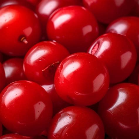 Premium AI Image A Close Up Of A Bunch Of Cherries With The Light