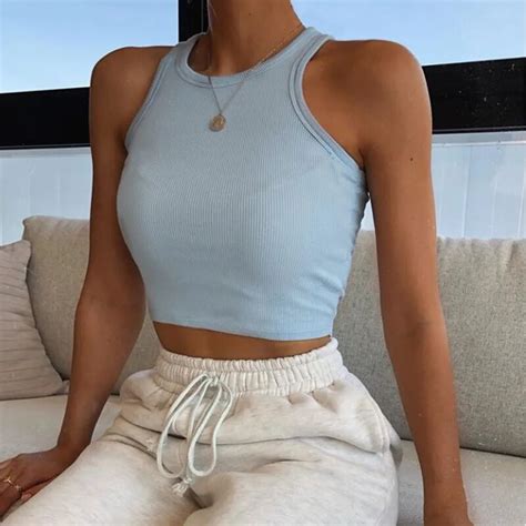 Female Off Shoulder Knitted Khaki White Summer Women Crop Top Women