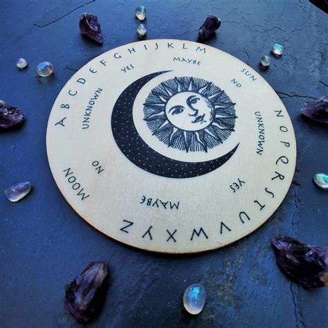 Pendulum Board Moon And Sun Ouija Boards Dowsing Board Etsy