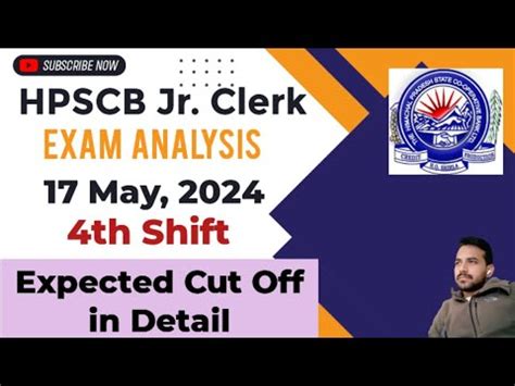 Hpscb Junior Clerk Exam Analysis Th May Th Shift Hpscb Junior