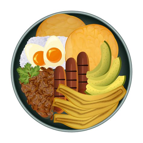 Bandeja Paisa Traditional Colombian Dish Top View Latin American Food