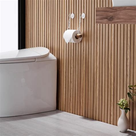 Toiletpapierhouder Hout Wc Rolhouder Zonder Boren Toiletrolhouder