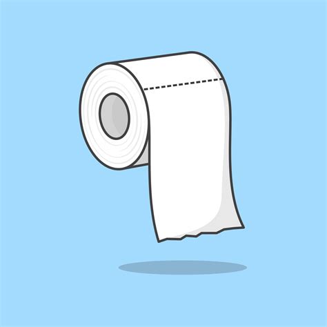 Tissue Paper Cartoon Vector Illustration. Toilet Tape And Kitchen Paper ...