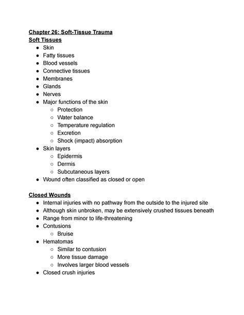 Chapter Soft Tissue Trauma Chapter Soft Tissue Trauma Soft