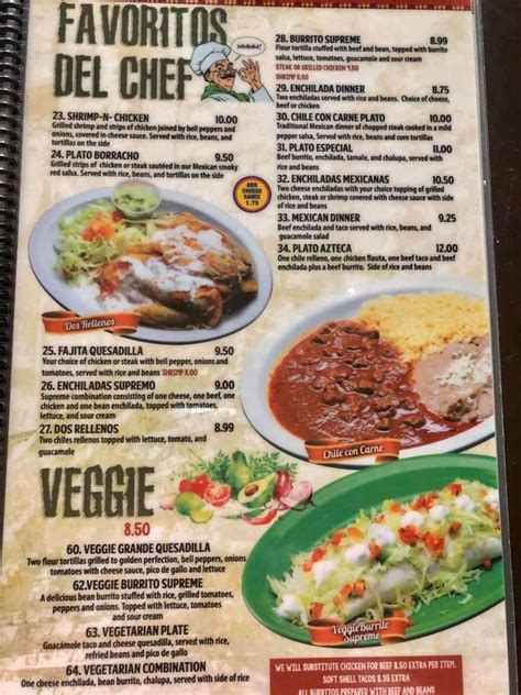 Menu At Aztecas Mexican Grill Restaurant Pell City