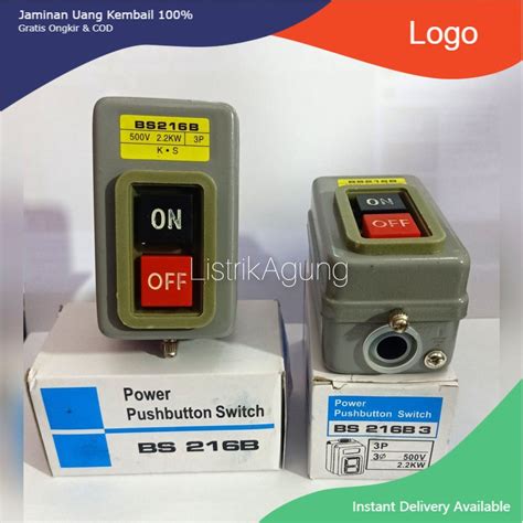 Jual Power Push Button Switch On Off Bs B P A Kw V Bs B