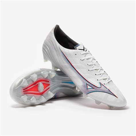 Mizuno Alpha Elite FG Blanc Rouge Allumage Blanc Rouge Allumage