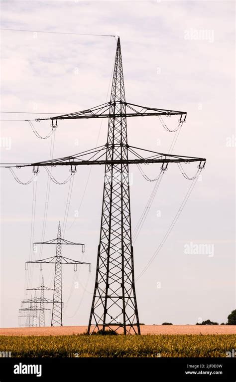 High Voltage Electric Transmission Tower Energy Pylon Stock Photo Alamy