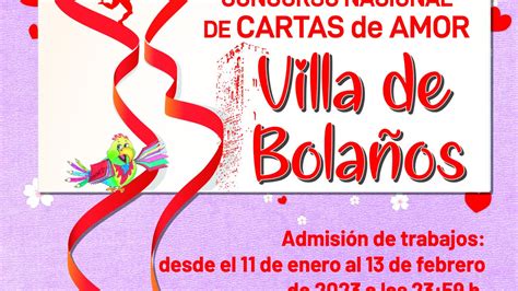 La Xii Edici N Del Certamen De Cartas De Amor Villa De Bola Os Vuelve