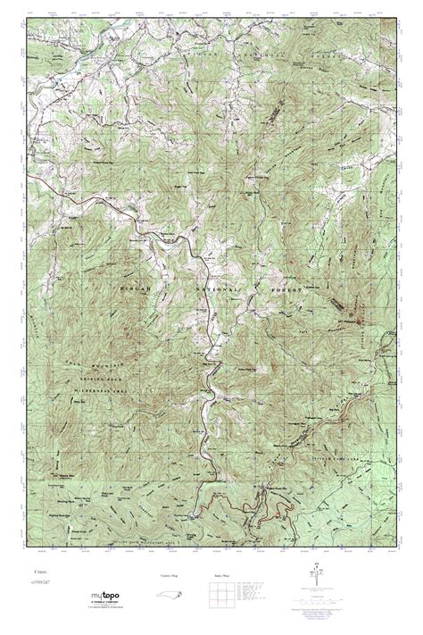 MyTopo Cruso North Carolina USGS Quad Topo Map