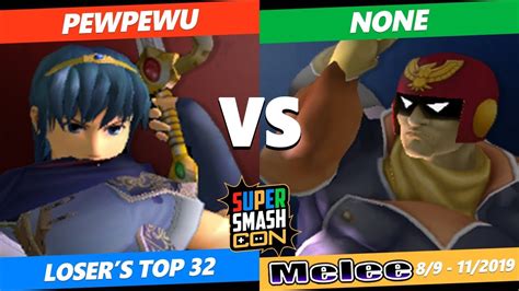 SSC 2019 SSBM N0ne Captain Falcon VS CLG PewPewU Marth Smash