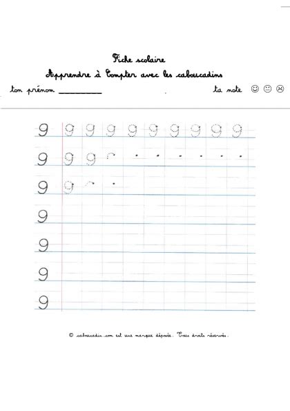 10 FICHES MATERNELLES APPRENDRE À ÉCRIRE LES CHIFFRES EN MS caboucadin