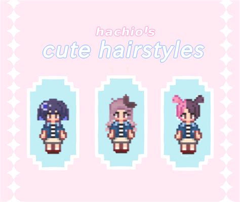 Hachio's Cute Hairstyles at Stardew Valley Nexus - Mods and community | Stardew valley, Stardew ...