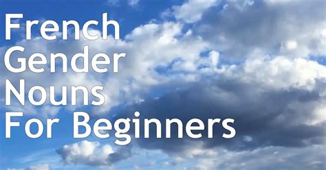 French Gender Nouns For Beginners Reaching Fluency