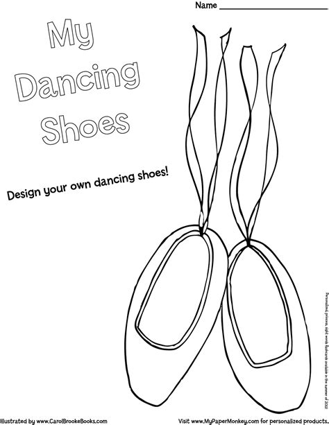 Printable Ballet Shoes Coloring Pages