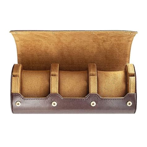 Slots Watch Roll Travel Case Chic Portable Vintage Leather Display