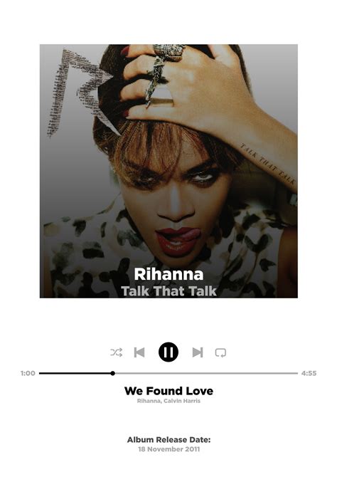 Rihanna We Found Love Album Cover