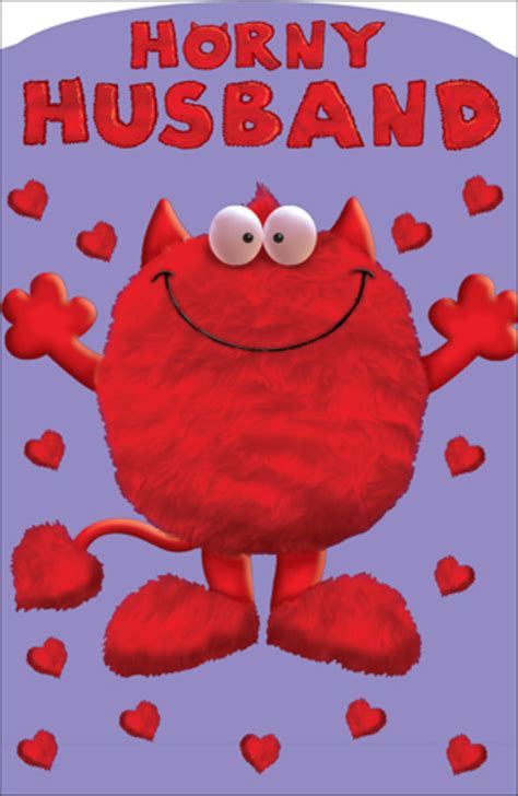 Horny Husband Love Monster Valentines Day Card Naughty Valentine Cards Cards Love Kates