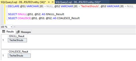 Difference Between Isnull And Coalesce In Sql