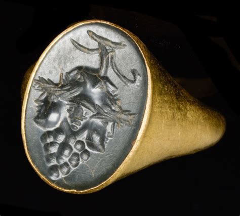 Oud Romeins Goud Ring Met Diepdruk Van Bacchus Catawiki