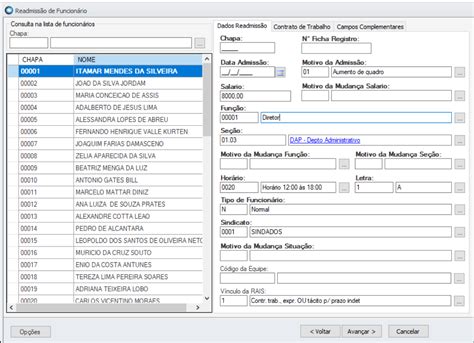 RH RM FOP Readmissão de Funcionários Central de Atendimento TOTVS