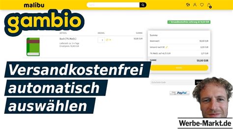 Gambio Kostenpflichtiger Versand Trotz Erreichter