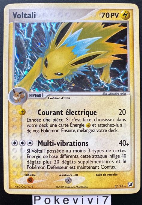 Carte Pokemon VOLTALI 8 115 Holo Bloc EX Forces Cachées FR eBay