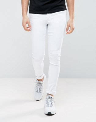 ASOS Extreme Super Skinny Jeans In White ASOS