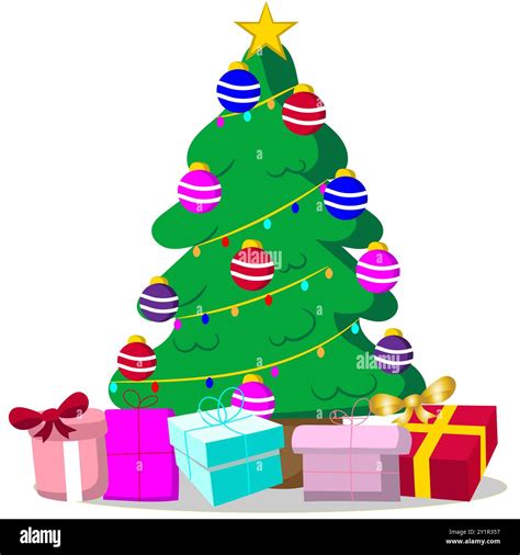 Christmas tree cartoon Stock Vector Images - Alamy