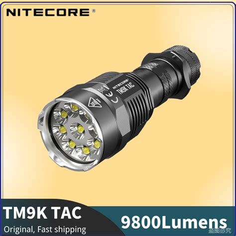 NITECORE TM9K TAC LED Flashlight 9800Lumens Utilizes 9 X CREE XP L2 HD