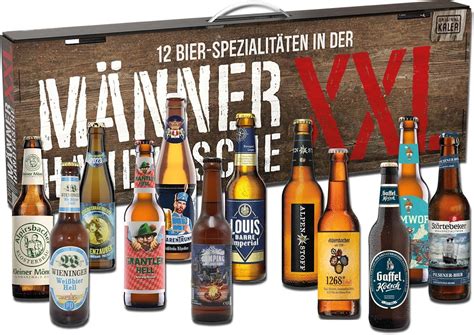 KALEA Männerhandtasche XXL l Bierset mit 12 x 0 33l Bierspezialitäten l