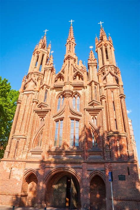 St Anne Church In Vilnius Lithuania Stock Image Image Of Brick