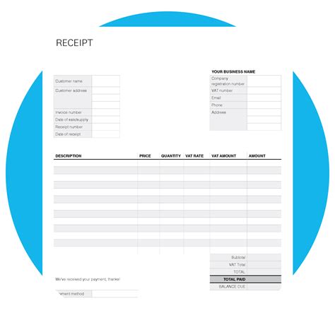 Free Receipt Template Xero