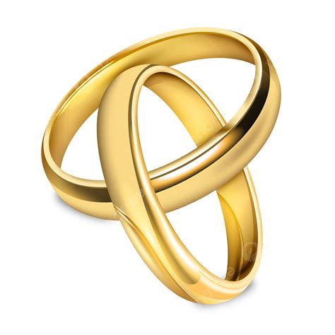 Free Vector Realistic Pair Of Golden Wedding Rings Ring Wedding Ring