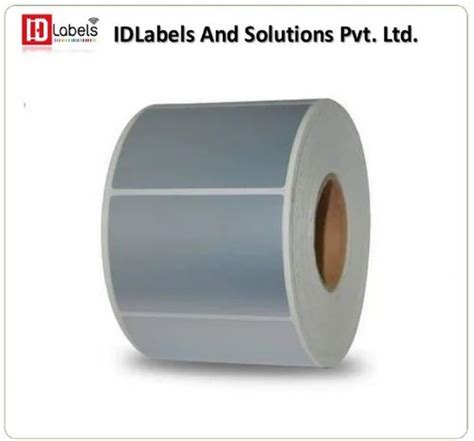 Silver Polyester Barcode Label Packaging Type Roll Size Custome