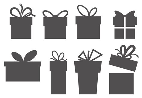 A Set Of Simple T Boxes Silhouettes Of The Boxes Vector 2928000